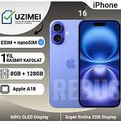 Смартфон Apple iPhone 16 128 ГБ (nanoSim+eSim), Ultramarine