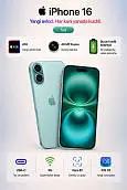 Смартфон Apple iPhone 16 128 ГБ (eSIM, nano SIM), Teal