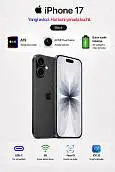 Смартфон Apple iPhone 17 256 ГБ (nanoSim+eSim), Black